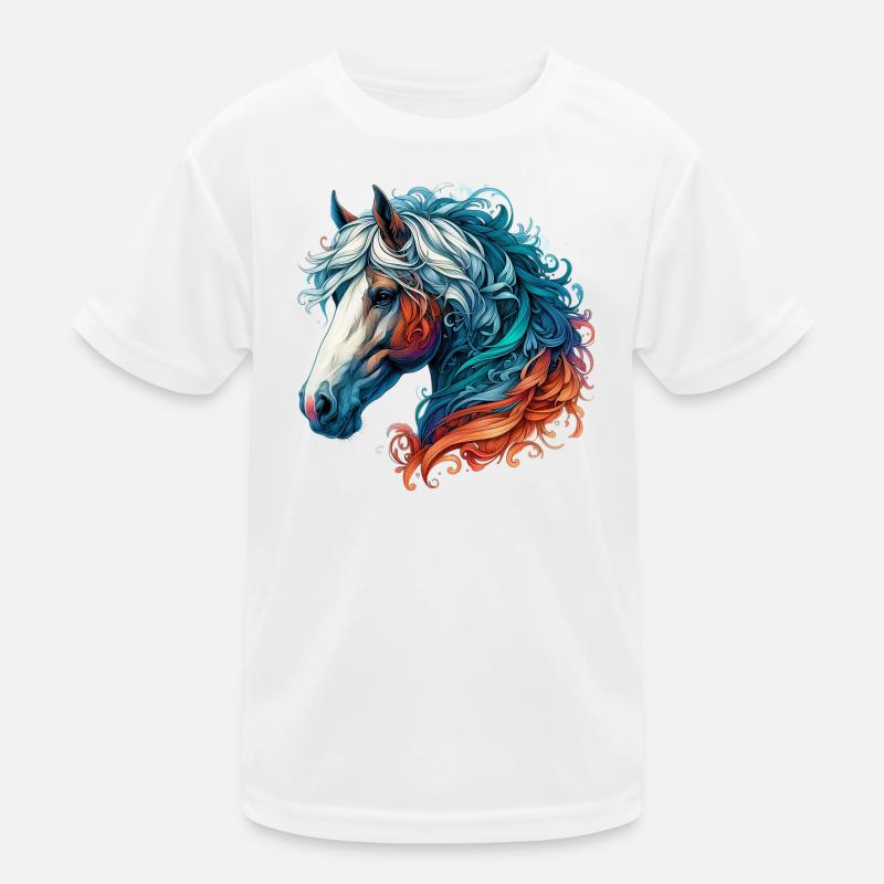 Pferd Kinder Funktions-T-Shirt