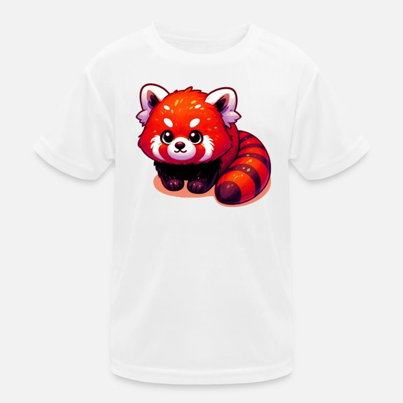 Red panda - Kids Functional T-Shirt - white