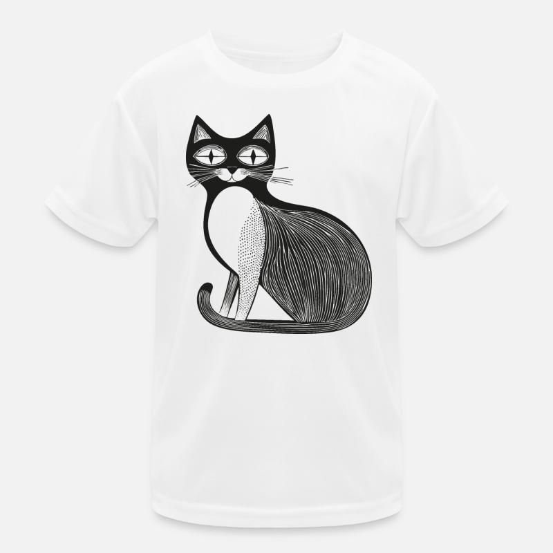 Katze Kinder Funktions-T-Shirt