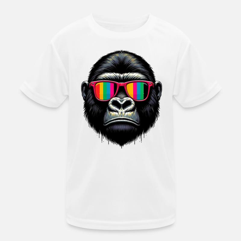 Gorilla - Kids Functional T-Shirt - white