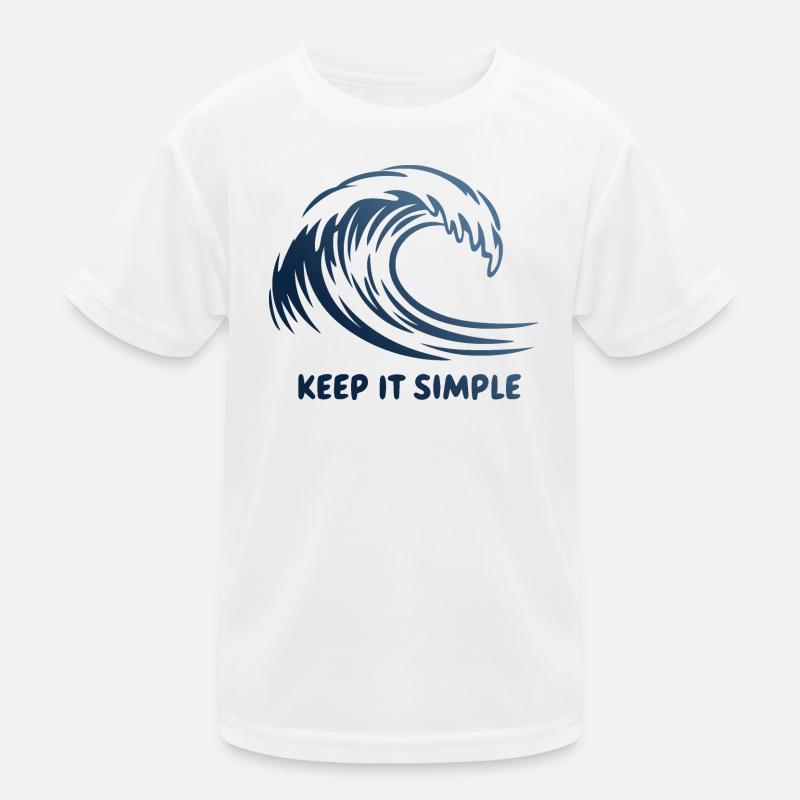Halten Sie es einfach Welle Kinder Funktions-T-Shirt