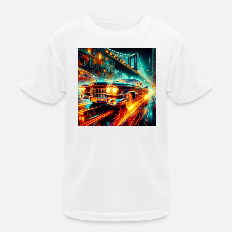 Oldtimer Elektroauto Kinder Funktions-T-Shirt