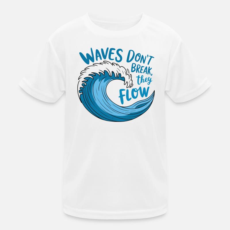 Fließendes Wellendesign Kinder Funktions-T-Shirt