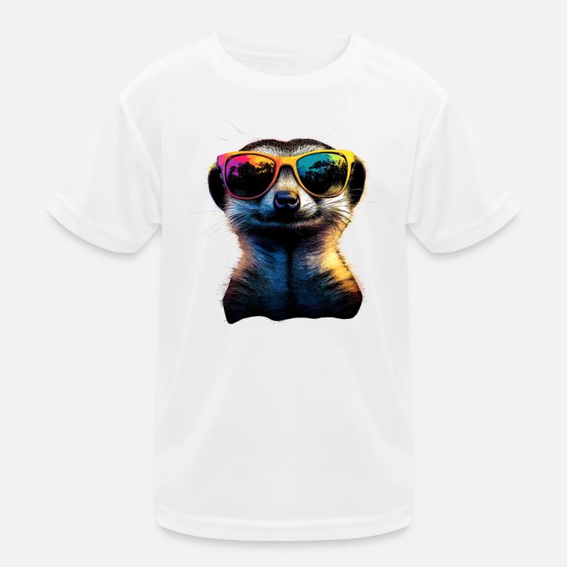 Lunettes de soleil suricate coloré mignon suricate T-shirt sport Enfant