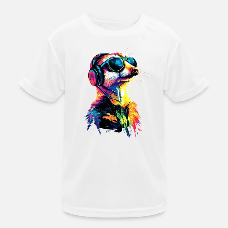 Lunettes de soleil suricate coloré mignon suricate T-shirt sport Enfant