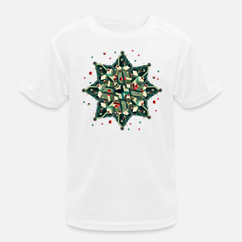 toller Weihnachtsstern im geometrischen Stil Kinder Funktions-T-Shirt
