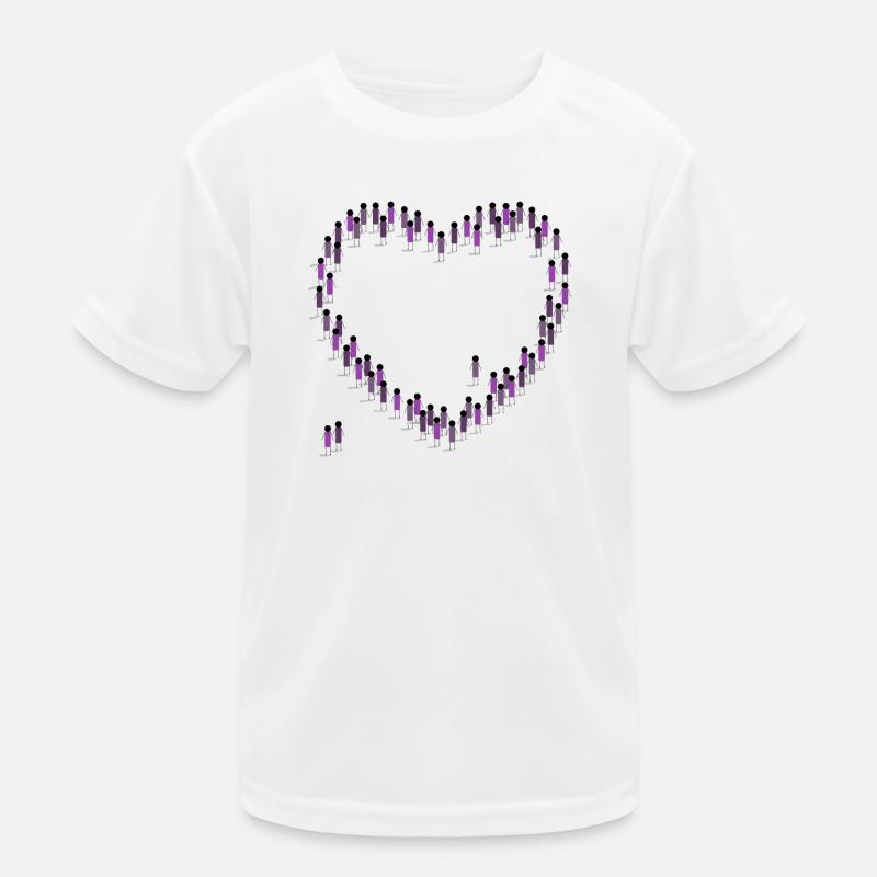 Foule, Coeur, Cohésion, Communauté, Violet T-shirt sport Enfant
