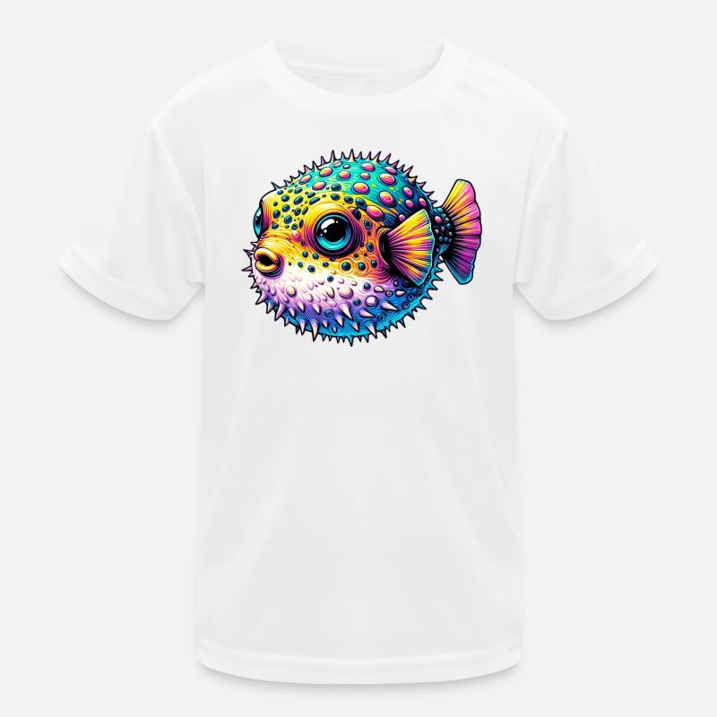 Kugelfisch Kinder Funktions-T-Shirt