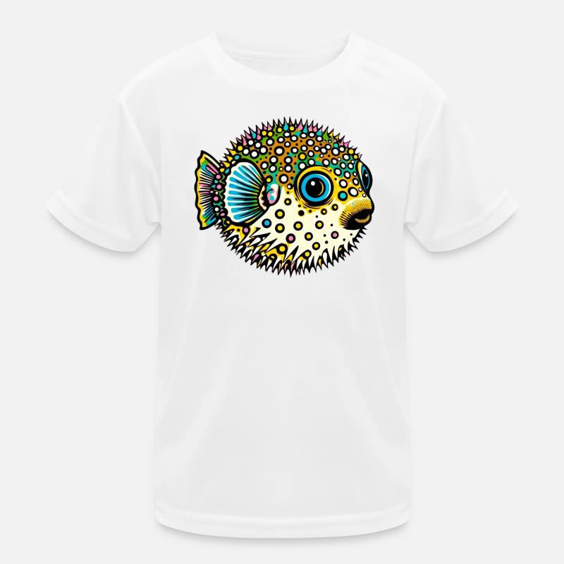 Kugelfisch Kinder Funktions-T-Shirt