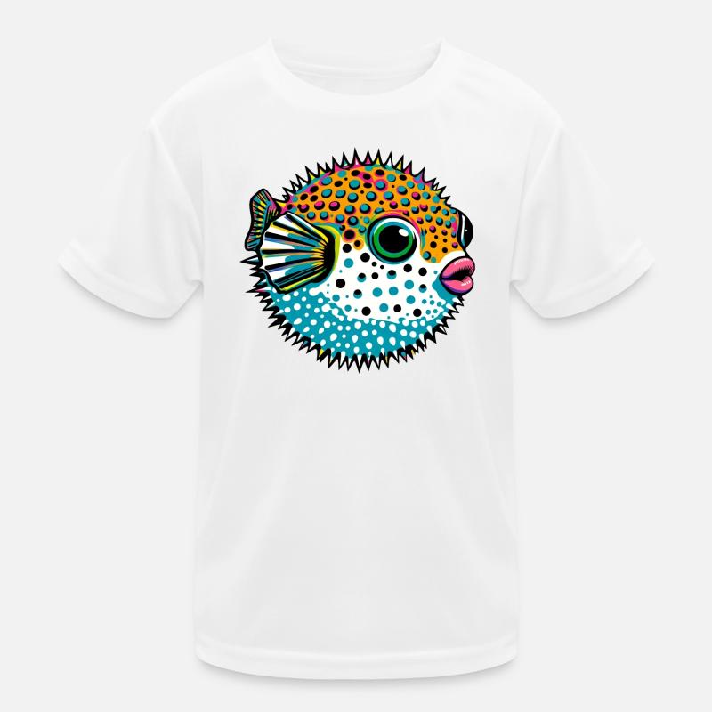 Kugelfisch Kinder Funktions-T-Shirt