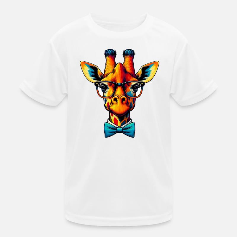 Giraffe - Kids Functional T-Shirt - white