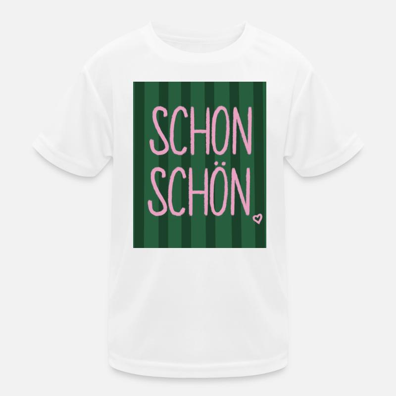 Nice - lettrage rose-vert T-shirt sport Enfant