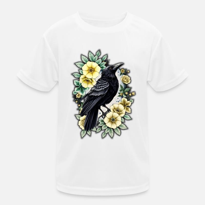 Die Anmut und Eleganz der Krähe. Kinder Funktions-T-Shirt