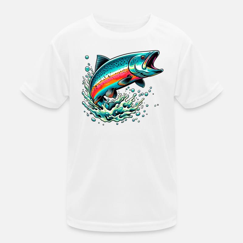 Lachs Kinder Funktions-T-Shirt
