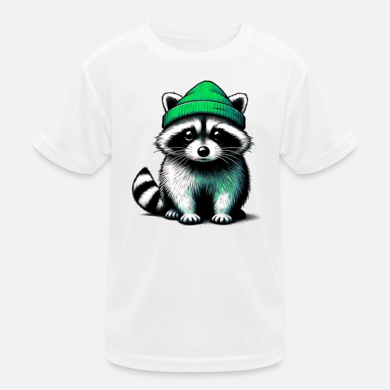 Waschbär Kinder Funktions-T-Shirt