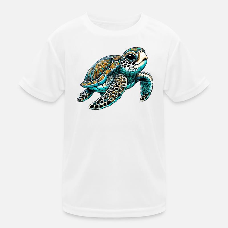 Schildkröte Kinder Funktions-T-Shirt