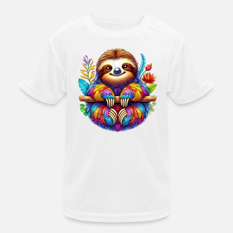 Faultier Kinder Funktions-T-Shirt