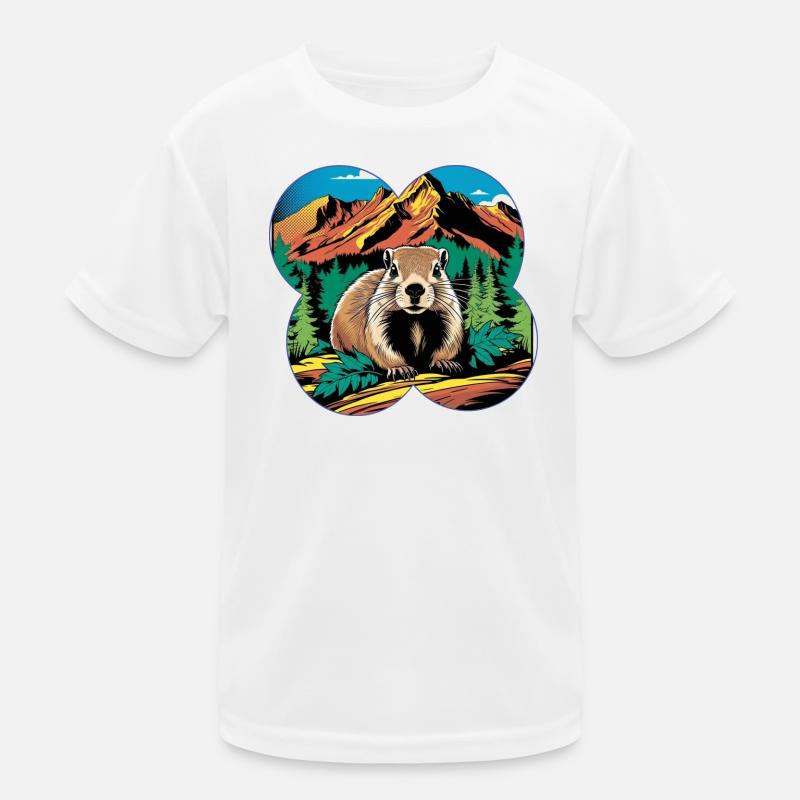 Murmeltier Kinder Funktions-T-Shirt