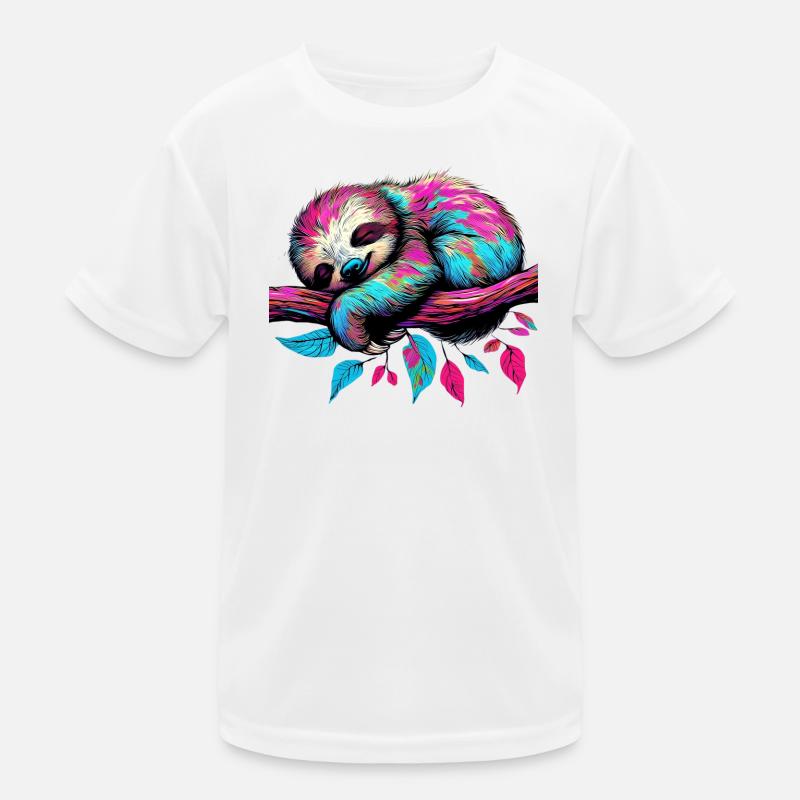 Faultier Kinder Funktions-T-Shirt