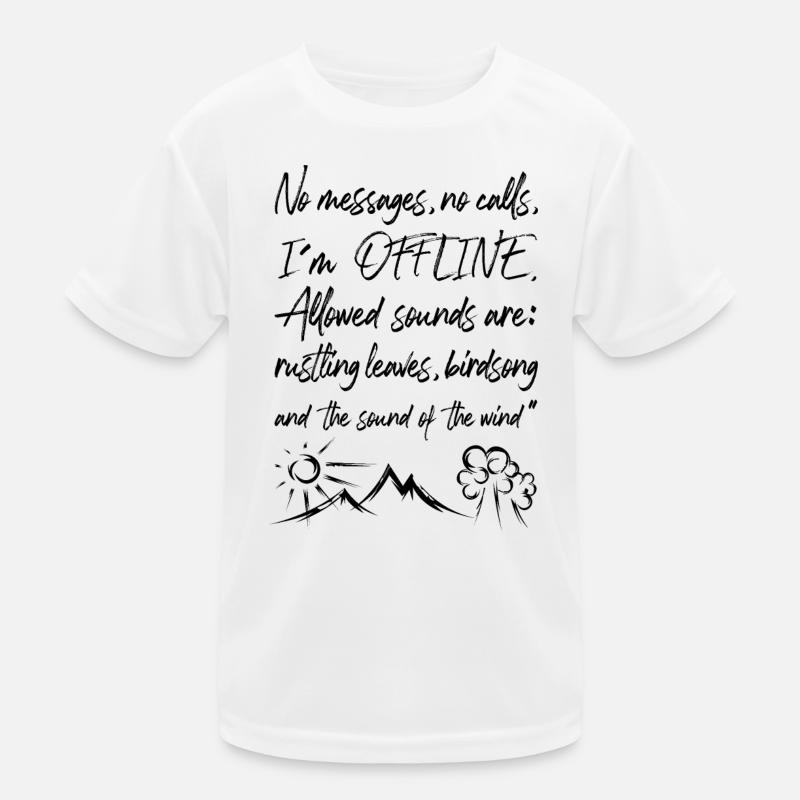 Offline Nature Graffiti Time Out Forest Tree Mountain Logo Kids Functional T-Shirt