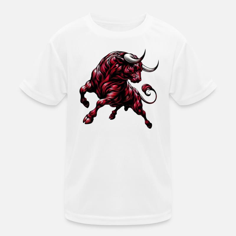 Stier Kinder Funktions-T-Shirt
