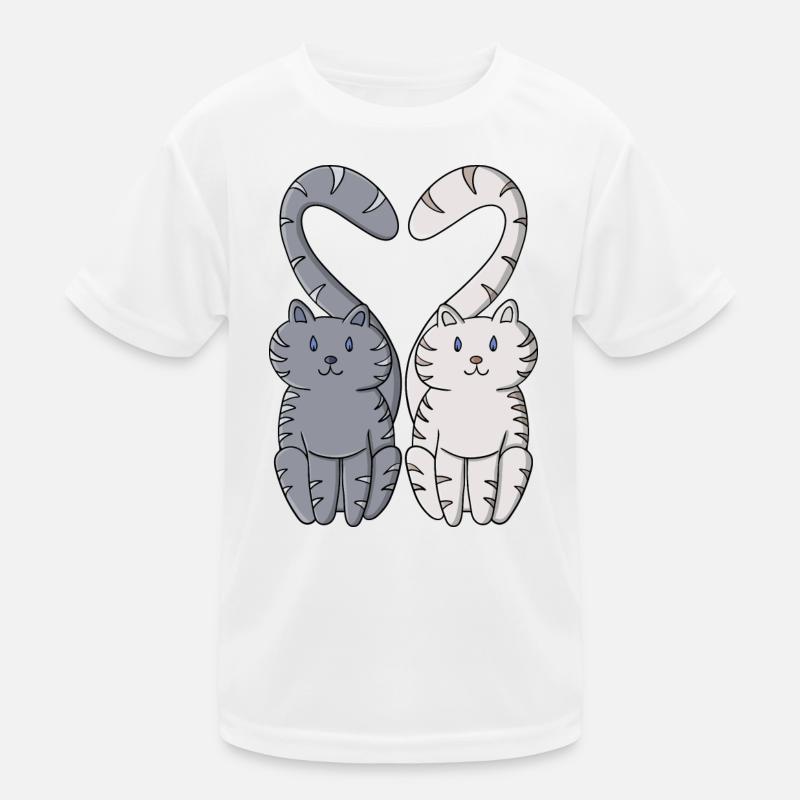 Verliebte Kätzchen Kinder Funktions-T-Shirt