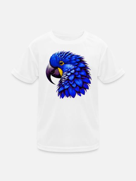 Papagei - Kinder Funktions-T-Shirt - Weiß