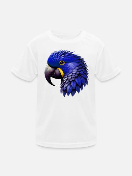 Papagei - Kinder Funktions-T-Shirt - Weiß - Vorne