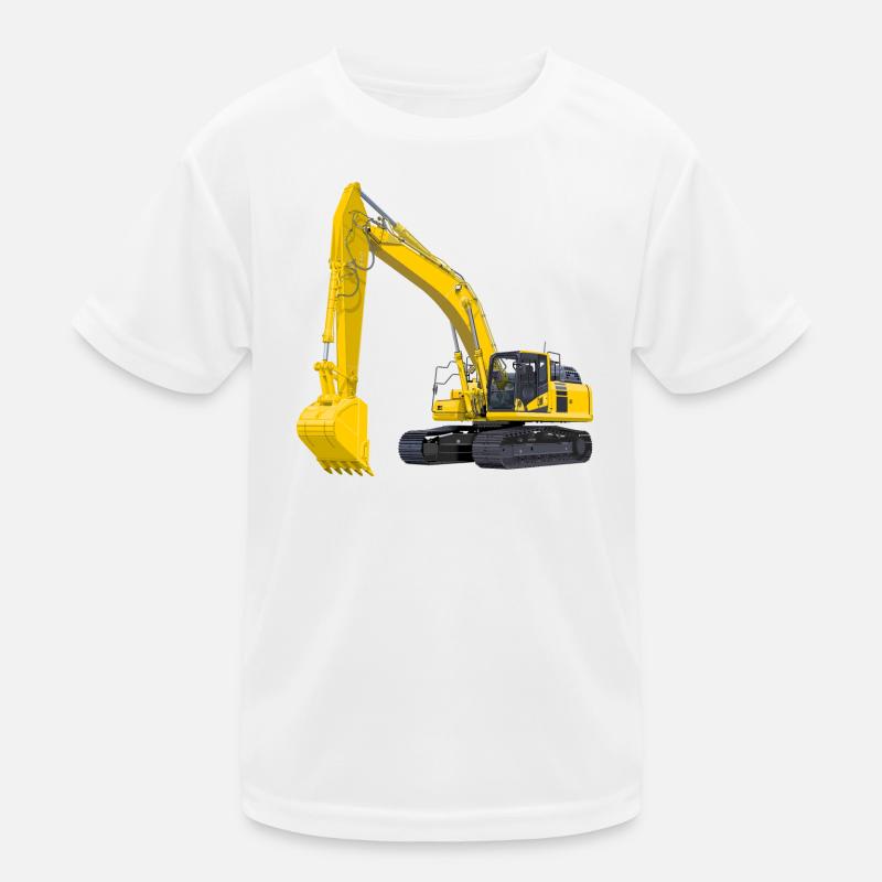 Bagger Bagger - Kinder Funktions-T-Shirt - Weiß