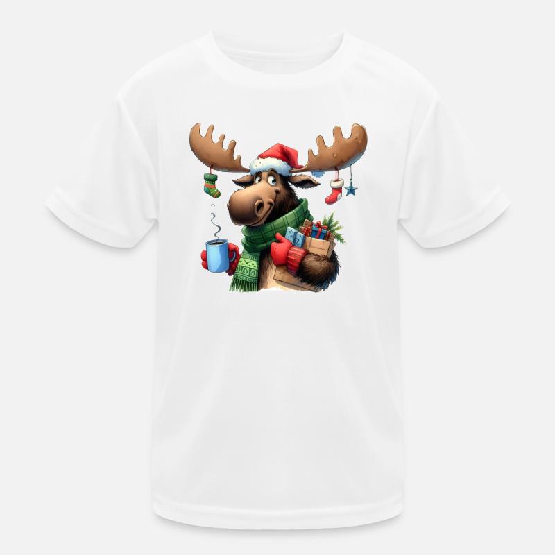 Rentier Winterfreude Kinder Funktions-T-Shirt