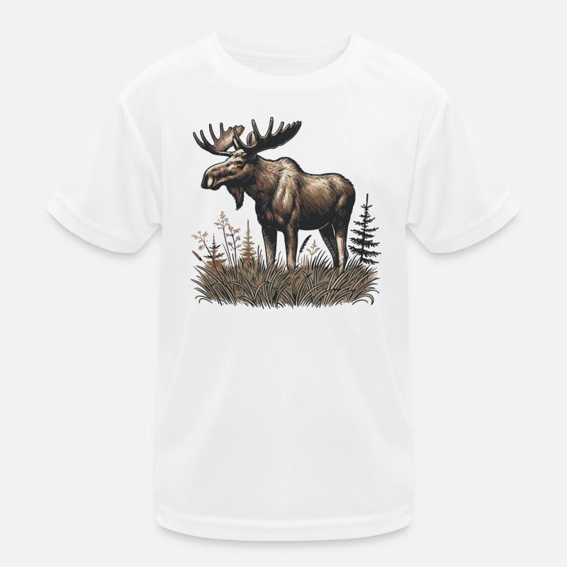 Elch Kinder Funktions-T-Shirt