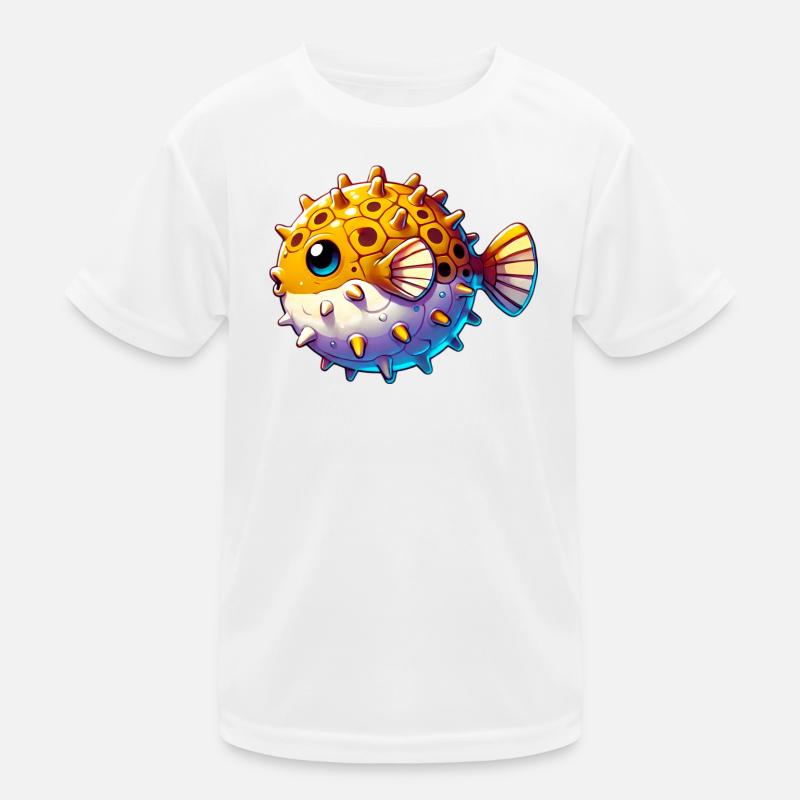 Kugelfisch Kinder Funktions-T-Shirt