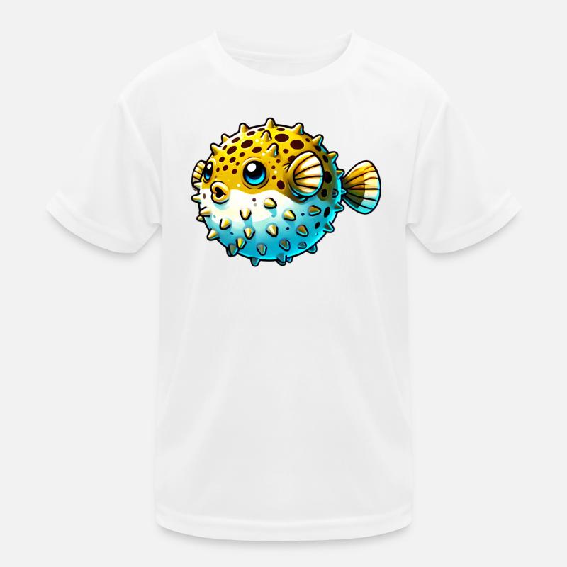 Kugelfisch Kinder Funktions-T-Shirt
