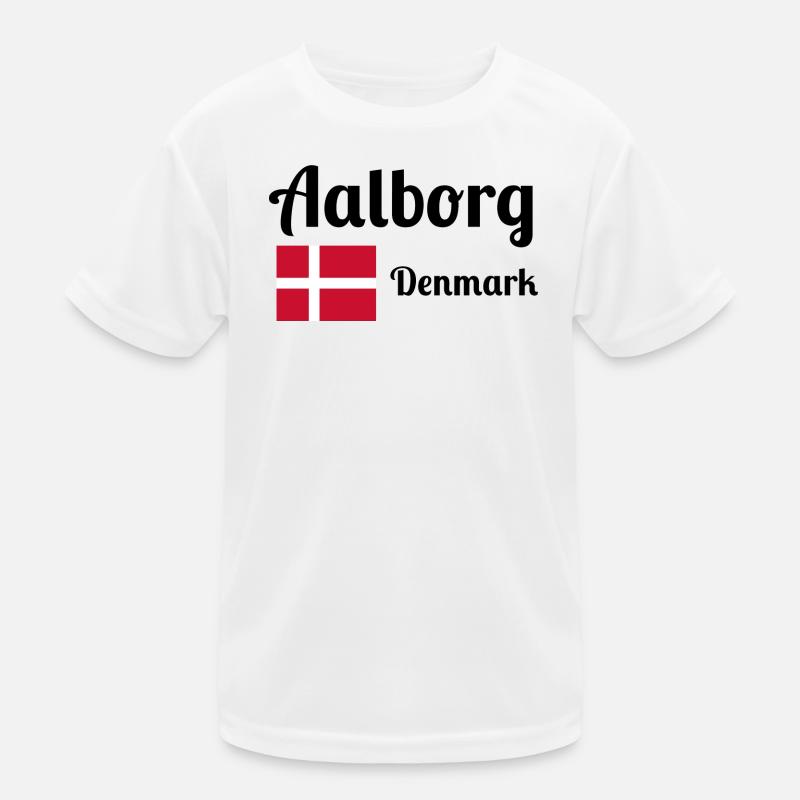 Aalborg Dänemark - Stilvolle Drucke Kinder Funktions-T-Shirt