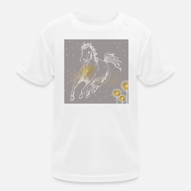 Pferd. Kinder Funktions-T-Shirt