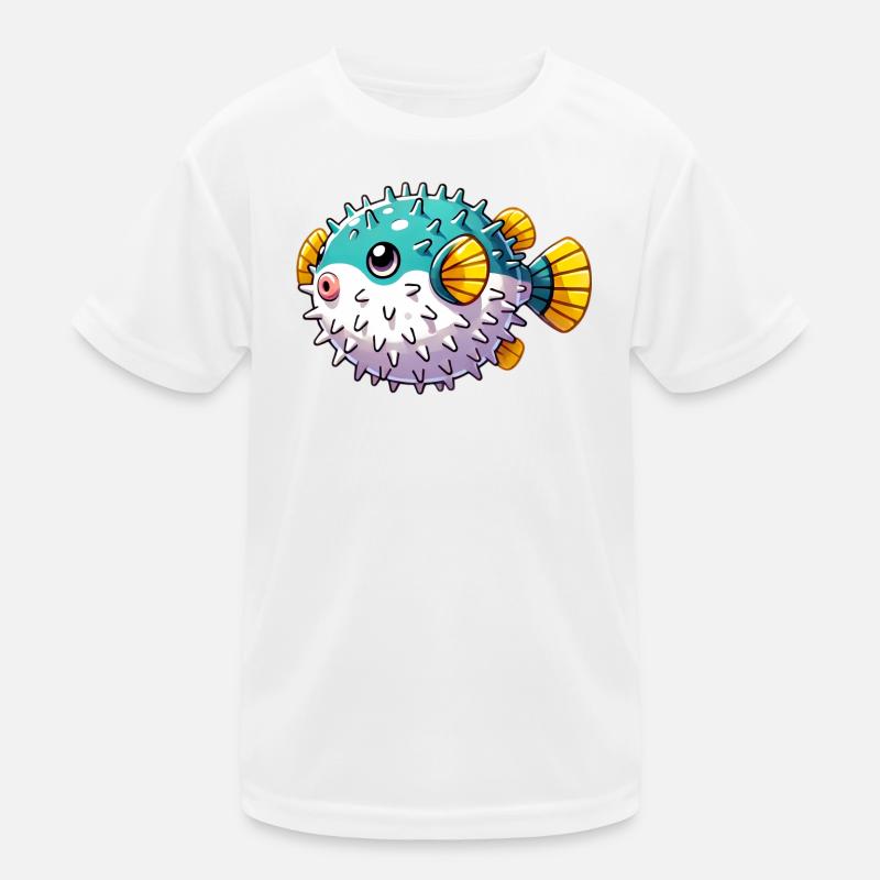Kugelfisch Kinder Funktions-T-Shirt