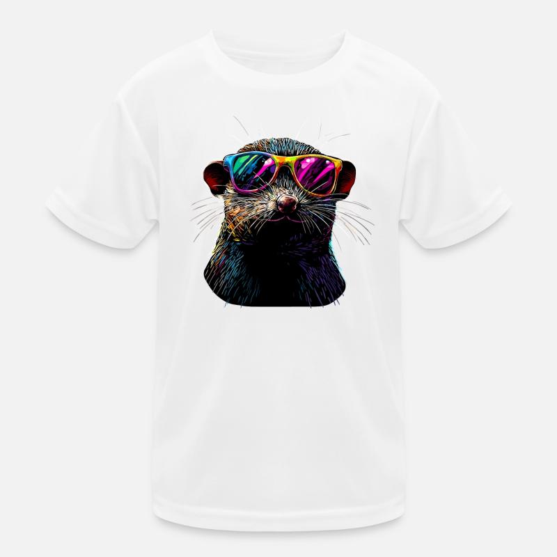 Mole with Sunglasses Love Cute Moles Kids Functional T-Shirt