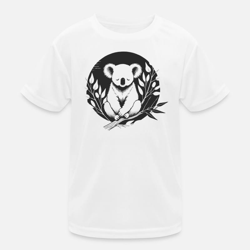 Un koala entouré de délicates branches d’eucalyptus T-shirt sport Enfant