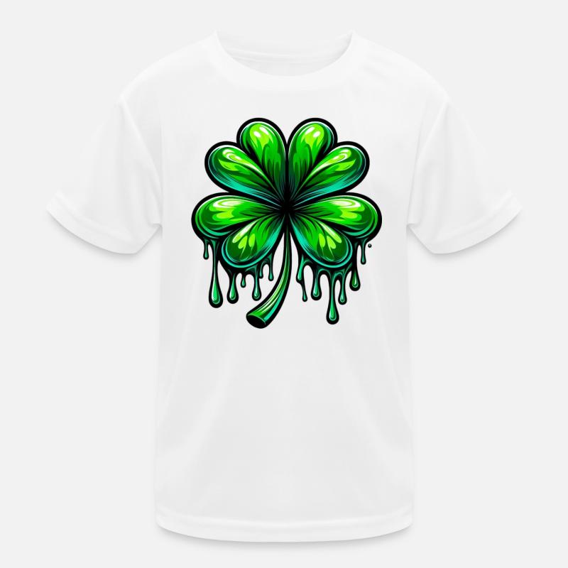 Vierblättriges Kleeblatt Kinder Funktions-T-Shirt