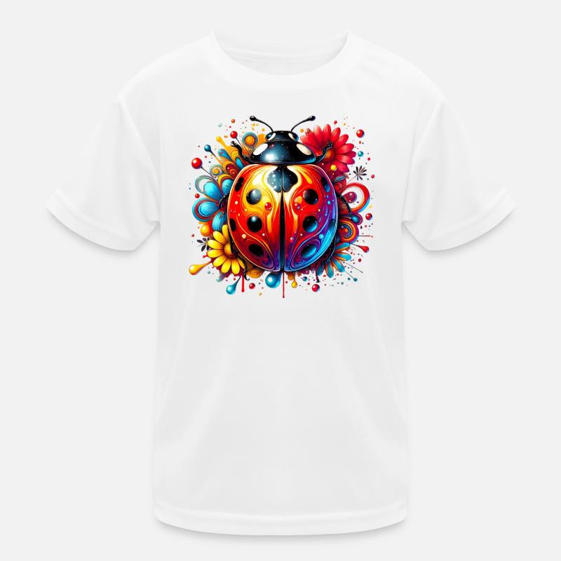 Marienkäfer Kinder Funktions-T-Shirt