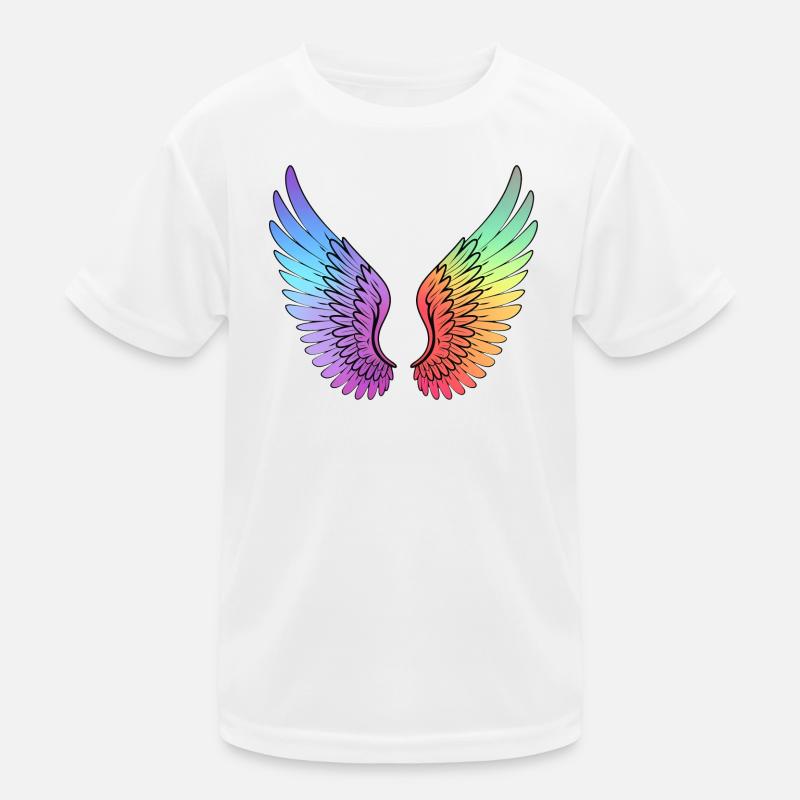 Rainbow Gradient Wings Kids Functional T-Shirt