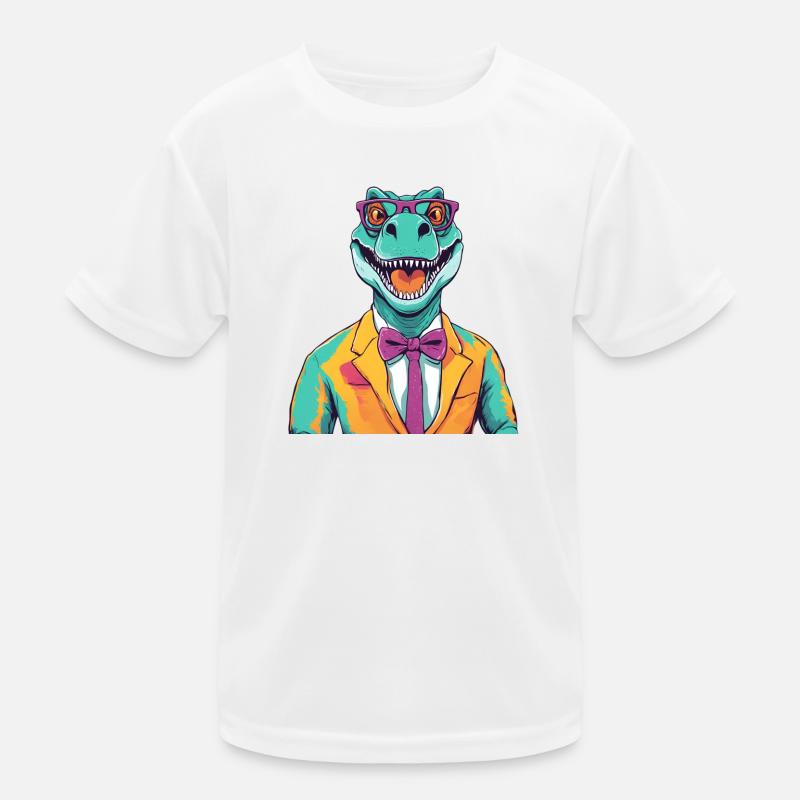Dinosaurier Anwalt Cartoon Design Kinder Funktions-T-Shirt