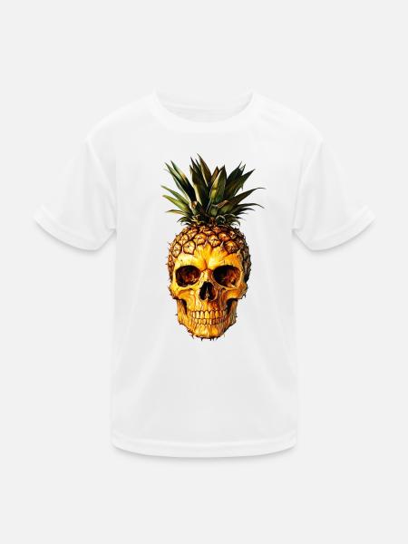 Skullanas - Kinder Funktions-T-Shirt - Weiß