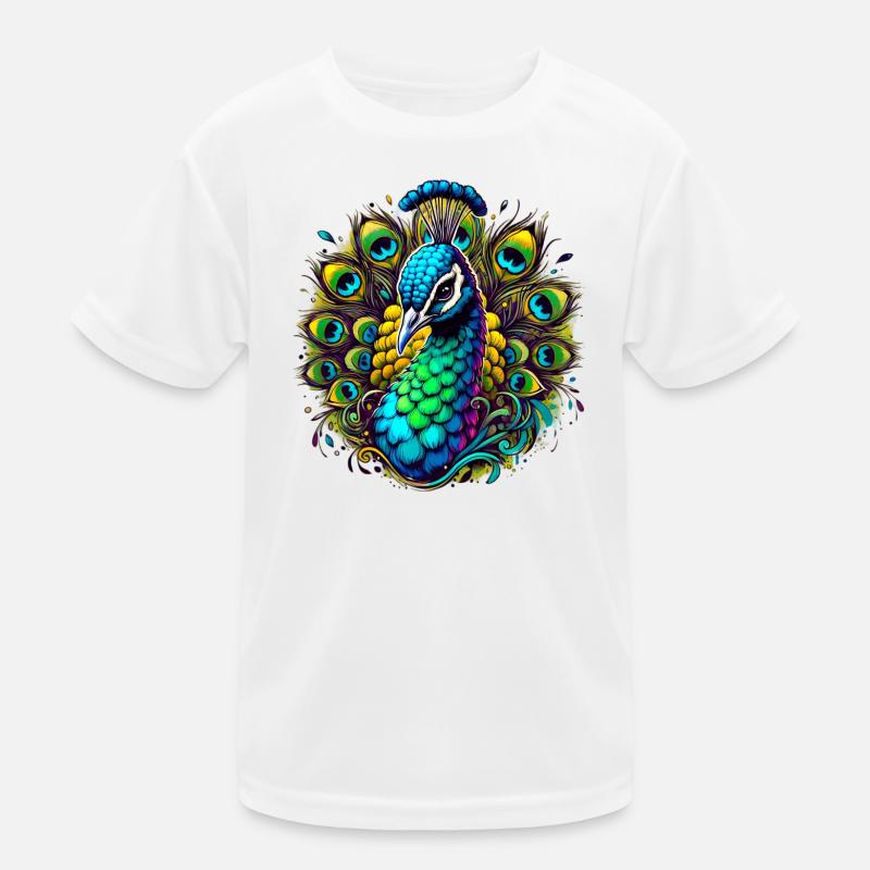 Pfau Kinder Funktions-T-Shirt
