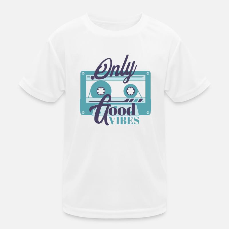 Cassette retro - Kids Functional T-Shirt - white