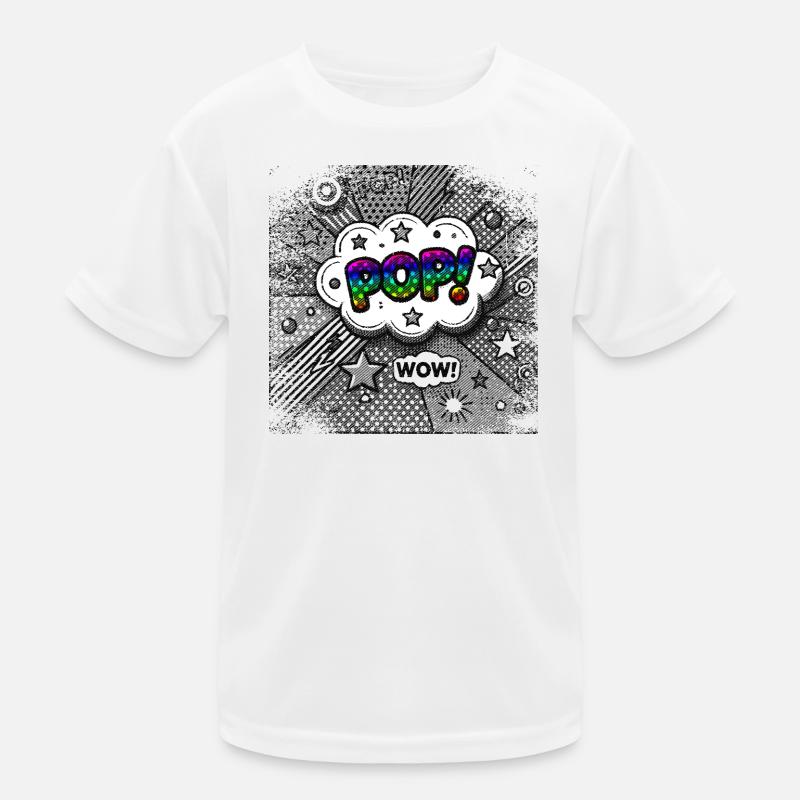 POP Clouds Style Pop Art + Spectre de couleurs T-shirt sport Enfant