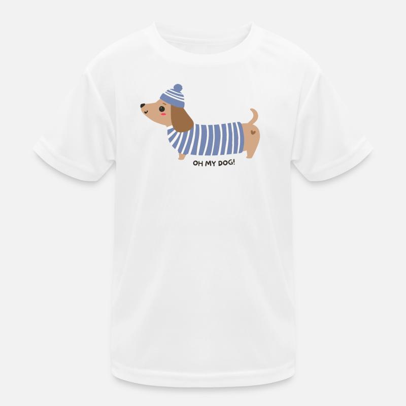 Oh mon chien ! - Rayures bleues T-shirt sport Enfant