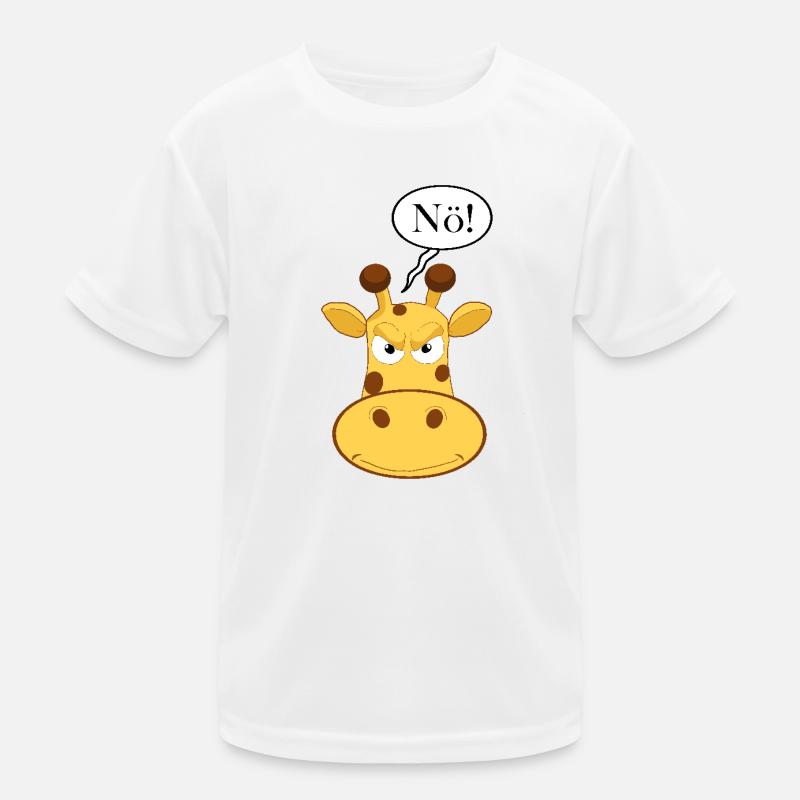 Statement Nope Giraffe, No Fun Comic, Just Nope Kids Functional T-Shirt