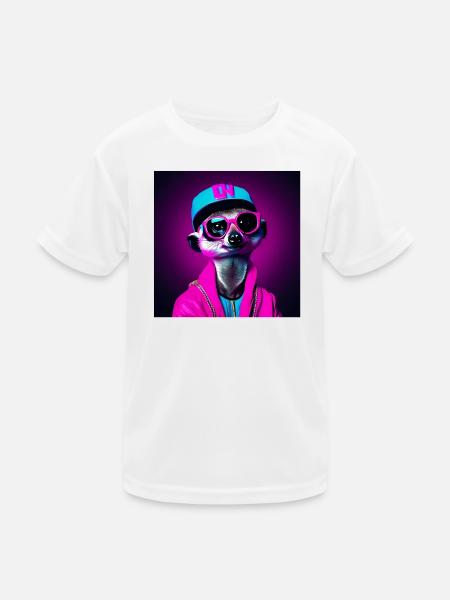 Erdmännchen, Erdmännchen Humor, lustiges Erdmännchen - Kinder Funktions-T-Shirt - Weiß