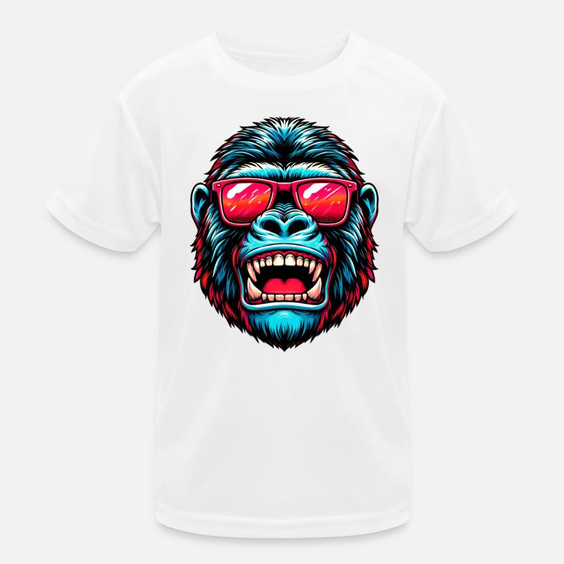 Gorillas mit Sonnenbrille Kinder Funktions-T-Shirt